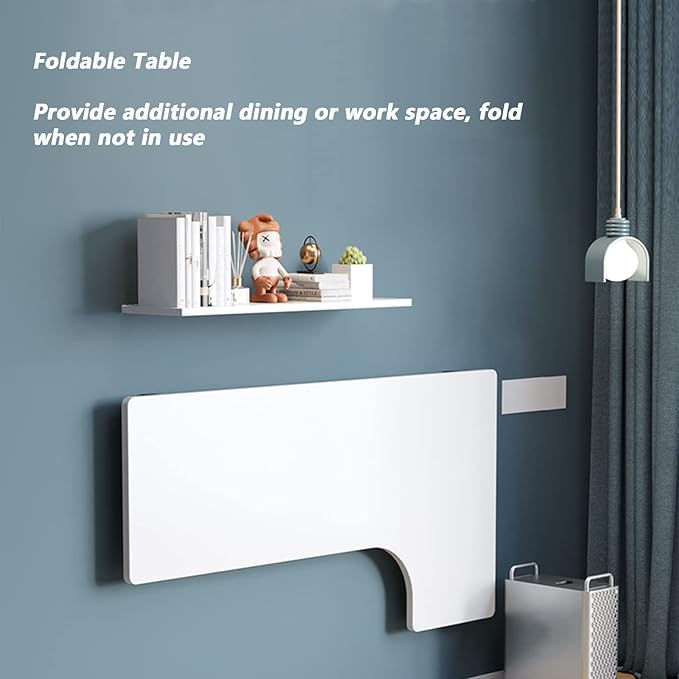 Wall Mounted L-Shape Corner Desk Home Office Corner Table Floating Laptop Desk Fold Down For Study Bedroom Bathroom Or Balcony(70X50X30cm(27.5X19.6X11.8in)white)