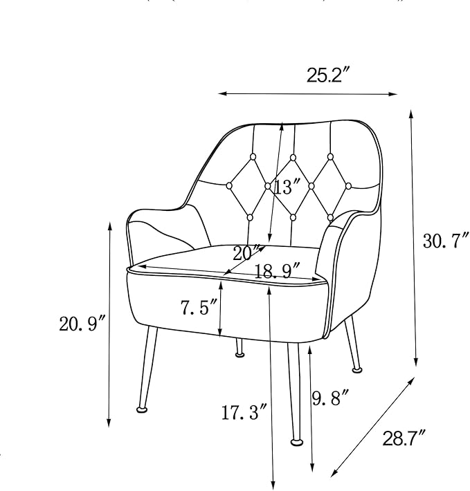 Modern Mid Century Chair Linen Sherpa Armchair for Living Room Bedroom Office Easy Assemble(Light Grey)