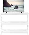 Yaheetech Television Stands &amp Entertainment Centers with 3 Tier Storage Shelf TV Stand for Living Room White