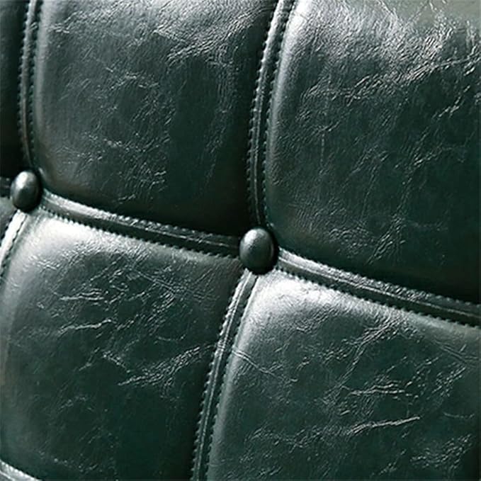 NIUYAO Sofa Couch with Comfy Armrest Upholstered Tufted Back Small Loveseat Sofa Modern Classic Faux Leather Couch for Living Room Bedroom Apartment Office -Dark Green 45 L x 26 W x 28 H