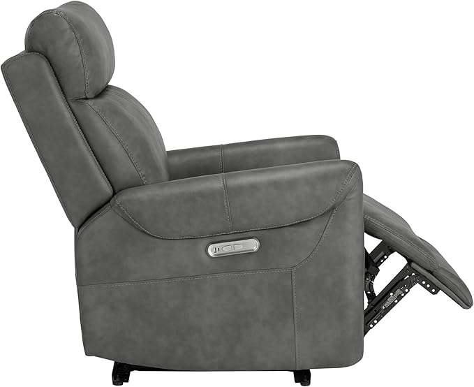 Leather Recliner Chair for Adults Wall Hugger RV Recliner with USB Charging Ports Electric Power Reclining Sofa for Living Room Home Theater Seating Bedroom