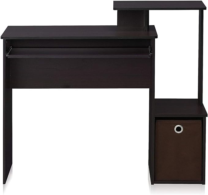 Maykoosh Writing Desk - Compact Computer Desk with Keyboard Drawer &amp CPU Storage - Modern Home Office Desk