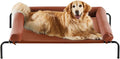 RRPETHOME Large Elevated Cooling Dog Bed Raised Cot Beds for Large Dogs Elevated Outdoor Dog Bed Chew Proof Portable Cooling Pet Cot with Skid-Resistant Feet and Breathable Mesh