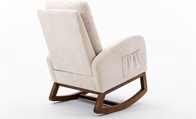 Living Room Comfortable Rocking Chair Living Room Chair Beige