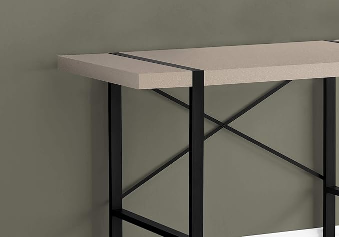 Monarch Specialties I 7659 Computer Desk Home Office Laptop 48 L Work Metal Laminate Beige Black Contemporary Modern