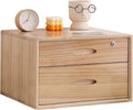 Multi-Layer Drawer Storage Box Flat File Cabinet With Lockable 1/2/3 Drawer Solid Wood A4 Treatment Storage Cabinet For Home Desktop Office(B2 drawer)