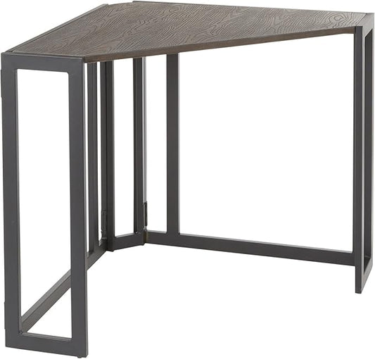 LumiSource Roman Corner Desk Home Office Desk Computer Desk Black Desk Small Desk for Bedroom Gaming Desk Farmhouse Desk