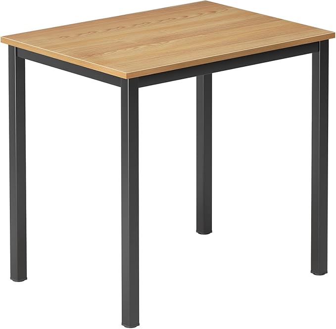SDHYL 31.5 inches Modern Computer Desk Wooden Home Office Desk Small Writing Desk Study Table Sturdy Workstation Easy Assemble Teak (31.5L * 23.6W)