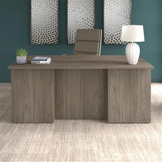 Bush Business Furniture Office 500 72W x 36D Executive Desk in Modern Hickory