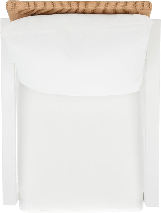 SAFAVIEH Couture Collection Emmalee White/Natural Cord Back Accent Chair