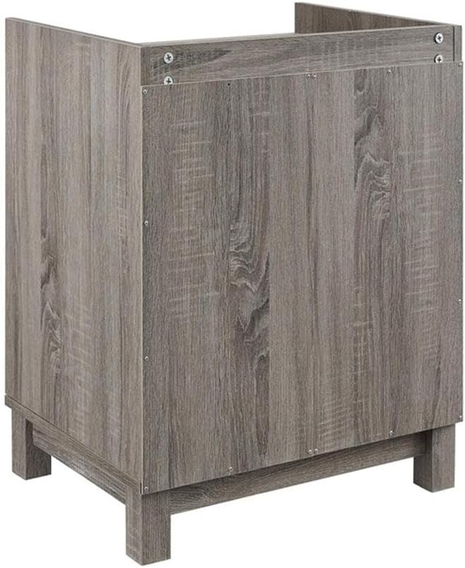 Riverbay Furniture Modern Filing Cabinet 2-Drawer Wood Frame Gray Veneer Finish Compact Office Storage with Hanging File Drawer and Printer Stand 27.13 in H x 22 in W x 17 in D