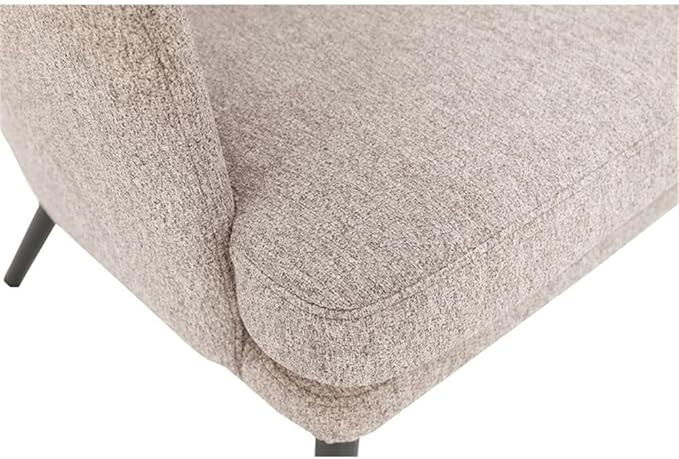 Pemberly Row Accent Chair 28 Wide Cappuccino Fabric Gray Legs Kiln-Dried Hardwood Frame Vertical Channel Tufting Tall Tapered Design Mid-Century Modern Style Living Room or Family Room