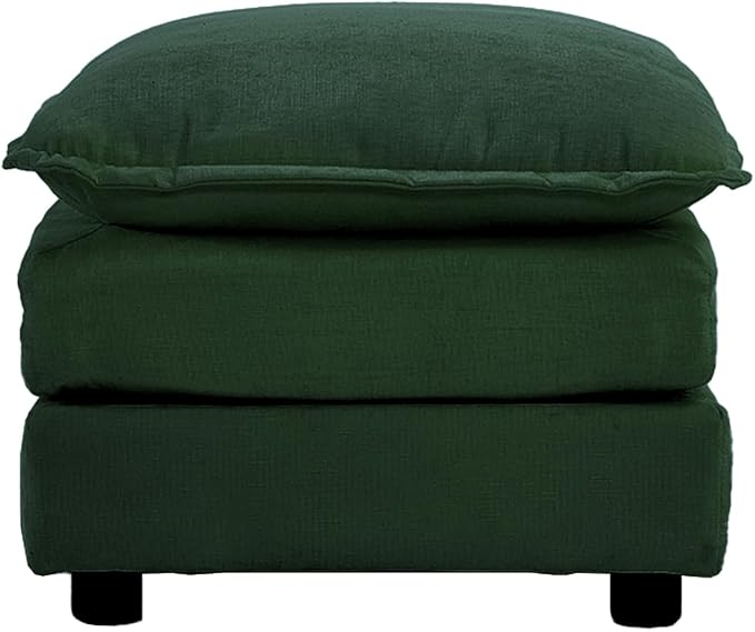 mikibama Chenille Upholstered Couches Ottoman for Modular Sectional Sofa Evergreen