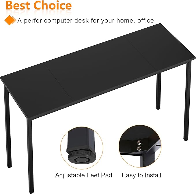 SogesGame Computer Desk 71 inches Desk &amp Workstations for Home Office Writing Study Corner Desk Modern Simple Style Laptop Table Easy to Assemble Black