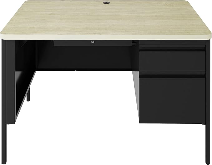 Lorell Fortress Series 48 Right Pedestal Desk - 48 x 29.5 x 30