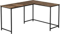 Monarch Specialties I 7391 Computer Desk Home Office Corner 58 L L Shape Work Laptop Metal Laminate Brown Black Contemporary Modern