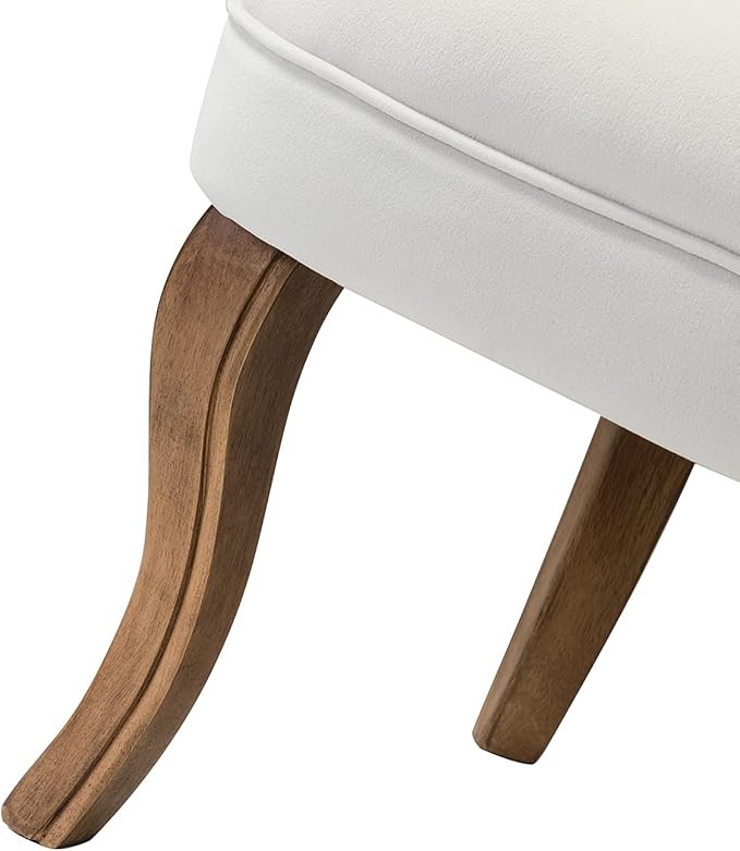 Modern Velvet Vanity Chair with with Solid Wood Legs Upholstered Vanity Stool with Low Back Small Makeup Chair Home Decor for Bedroom Living Room Dressing Table Women Girls