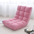 FANTASK 14-Position Sofa Folding Memory Foam Floor Chair w/Comfy Cushions &amp Study Steel Frame Angle Adjustable Floor Couch Sofa for Reading Game Meditating (Pink)