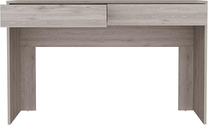 Home Office Desk Computer Desk Aberdeen Two Drawers Light Gray Finish