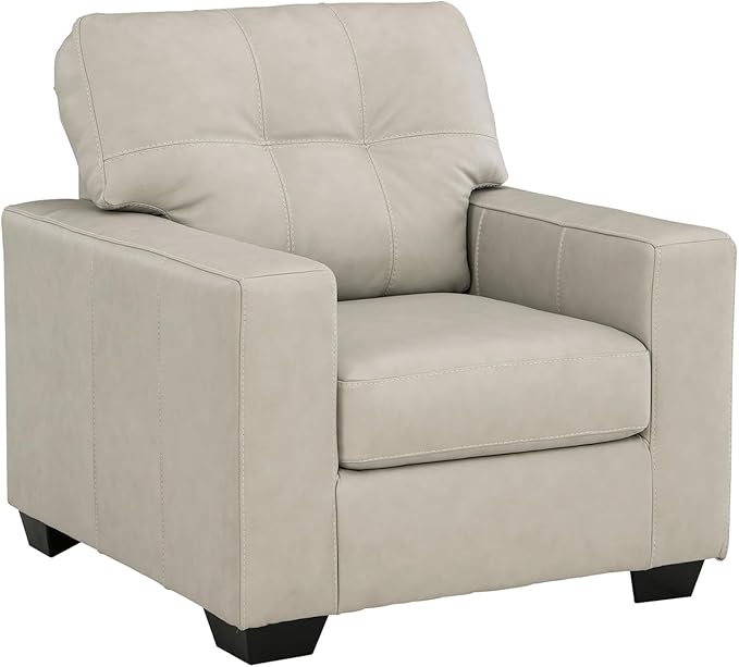 Signature Design by Ashley Santorine Classic Leather Match Upholstered Chair Beige