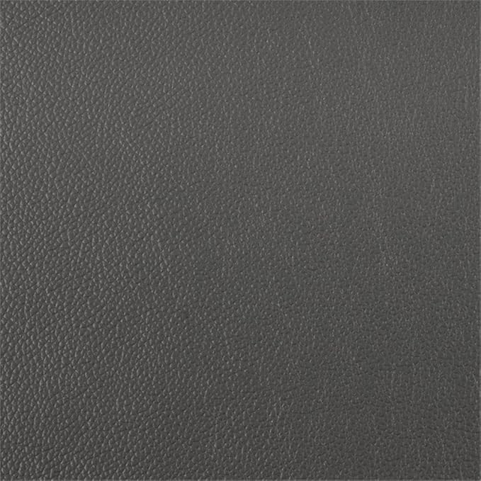 Pemberly Row Leather Upholstered Accent Chair 35 H x 43.75 W x 36 D Dark Gray Top Grain Leather Black Metal Legs Plush Foam Cushions Modern Design Living Room Seating