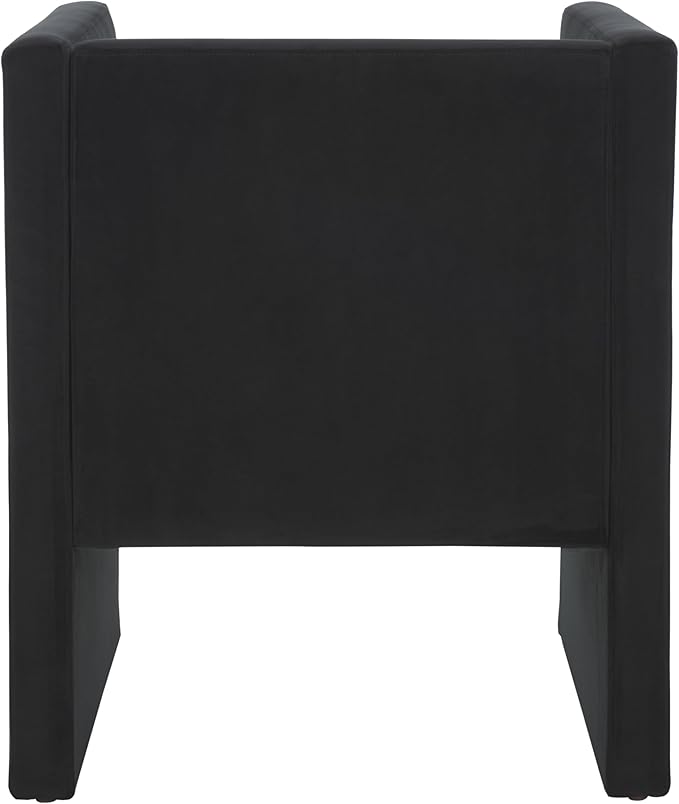 SAFAVIEH Home Collection Gisle Modern Black Velvet Accent Chair (Fully Assembled)