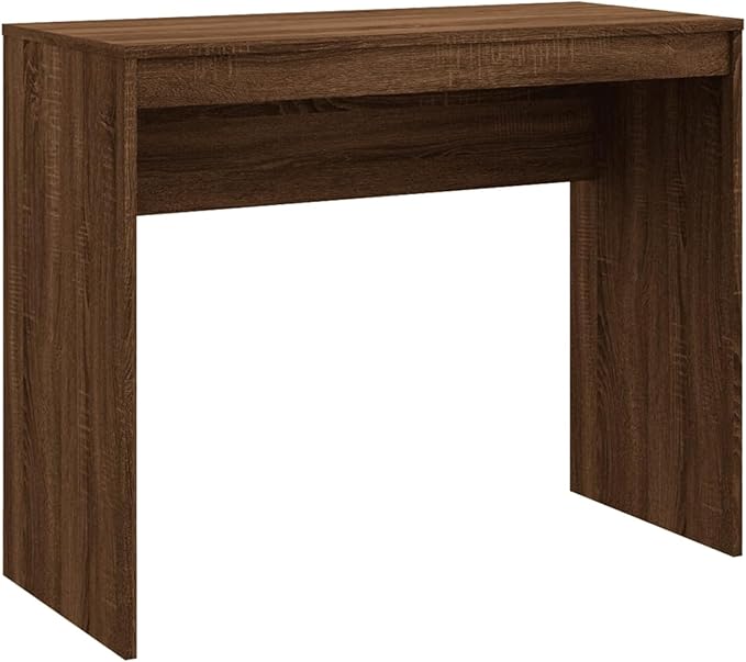 Office Desk Oak Brown 90 x 40 x 72 cm Engineered Wood Desk with Storage Office Storage Corner Desk