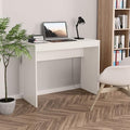 vidaXL Desk Computer Table Study Table Living Room Furniture Living Room Workroom Home Interior White Engineered Wood
