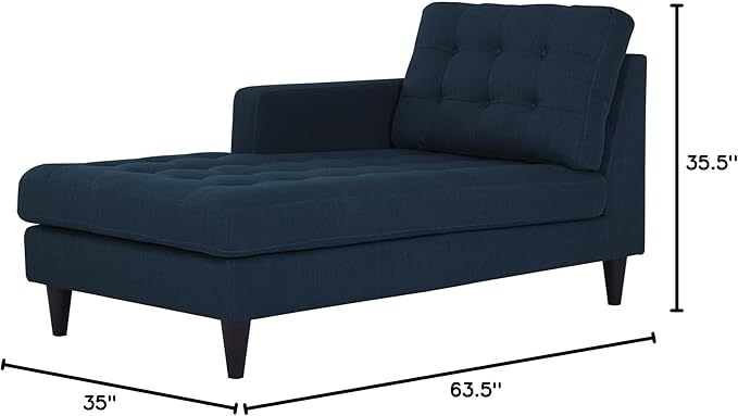 Modway Empress Mid-Century Modern Upholstered Fabric Corner Sofa In Oatmeal