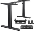 HUANUO Standing Desk Frame with 220lbs Powerful Brushless Motor Thick T-Shaped Adjustable Desk Legs Made of Automotive-Grade Steel for Max 75″ x 35″ Desktop for Home Office Black Frame Only
