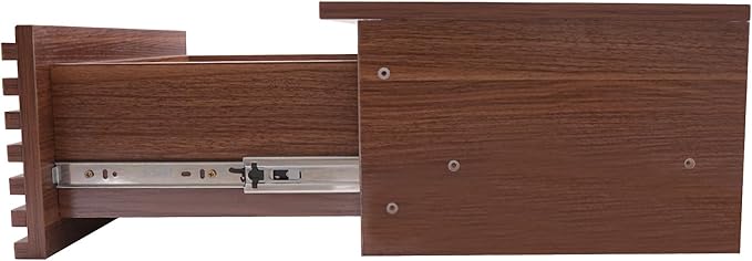 Wall Mounted Desk Floating Desk for Wall Desk Wall Mounted Desk with Pull Out Drawer Wall Organizer Space-Saving Desk for Homes Offices Entrances Bedroom Brown
