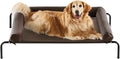 RRPETHOME Large Elevated Cooling Dog Bed Raised Dog Cot Beds for Large Dogs Elevated Outdoor Pet Cot Chew Proof Portable Cooling Pet Cot with Skid-Resistant Feet and Breathable Mesh