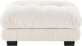 Chenille Upholstered Couches Ottoman for Oversized Modular Sectional Sofa White