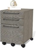 Unique Furniture 3-Drawer Mobile Pedestal File with Castors in Gray