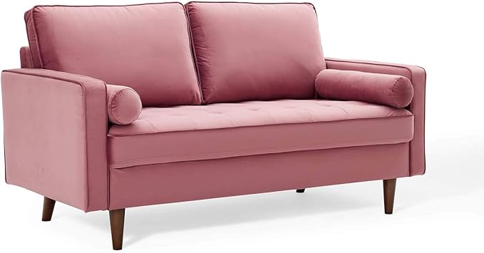Modway Valour Performance Velvet Loveseat Dusty Rose Valour Performance Velvet Loveseat