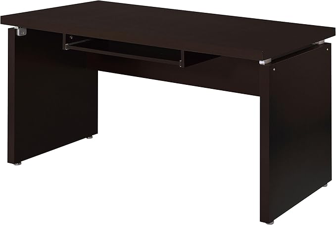 Coaster Home Furnishings - Skylar - Engineered Wood - 55-Inch L-Shape Computer Desk with Slide-Out Keyboard Tray Mobile File Cabinet and Metal Extension Glides - Home Office - Cappuccino - 800891