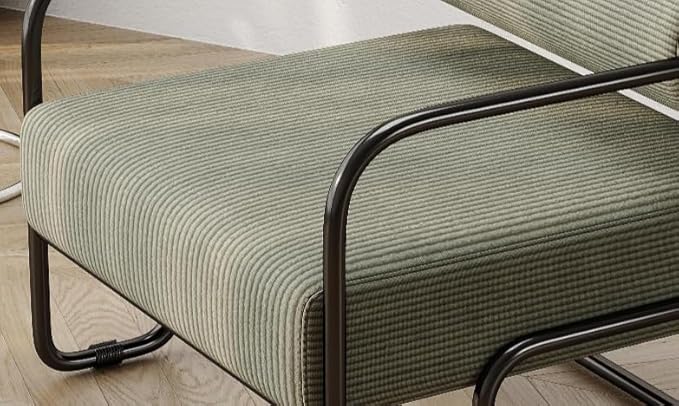 Living Room Iron Sofa Chair Lazy Individual Chair Balcony Leisure Chair (Color: Brown)