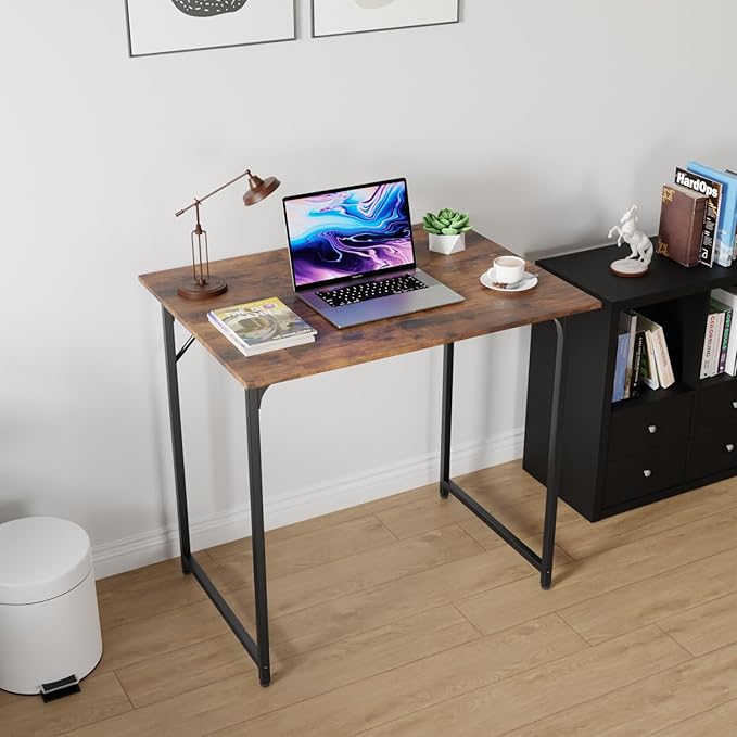 YRLLENSDAN Computer Small Desk 32 Inch Home Office Writing Study Work PC Laptop Table Simple Modern Wood Kids Student Table Vintage