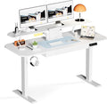 COMHOMA Electric Standing Desk with Drawers 55 x 24 Inch Sit Stand up Desk