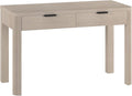 Henn&ampHart 48 Fluted Modern Rectangular Wooden Home Office Desk Computer Desk Writing Table with Ribbed Legs and 2 Storage Drawers for Bedroom Living Room or Home Office Beech White