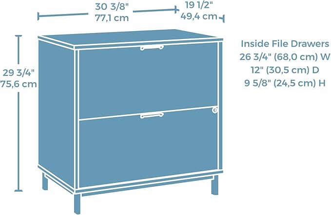 Modern Farmhouse 2 Drawer Small File Cabinet with Lock Under Desk Locking Drawers Storage Cabinet Organizer for Home Office Filing CabinetsAcaciaWood