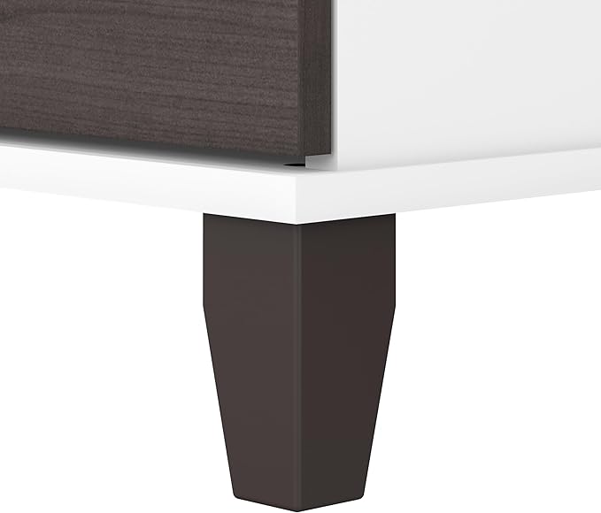 Bush Home 72-inch Home Office Desk with Drawers Large Computer Table for Personal Workspace Somerset Collection White and Storm Gray