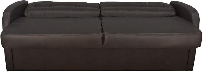 RecPro Charles 65 Jack Knife RV Sleeper Sofa with Arms | RV Furniture | Zero Wall Hugger (Chestnut)