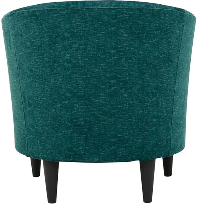 Pemberly Row Traditional Polyester Fabric Club Chair Teal Finish 32 H x 30.5 W x 27.5 D Padded Seat Durable Construction Accent Chair for Living Room or Bedroom