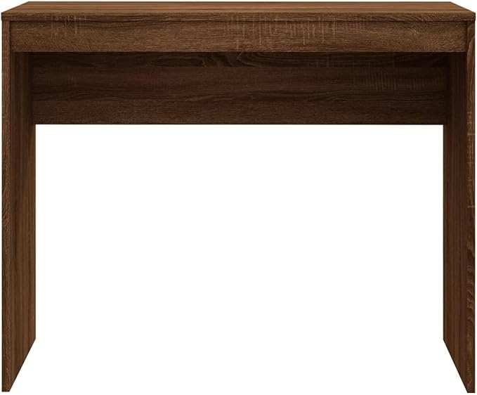Office Desk Oak Brown 90 x 40 x 72 cm Engineered Wood Desk with Storage Office Storage Corner Desk