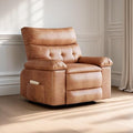 27'' Oversized Recliner Chair - PU Leather Manual Recliner for Adults Exceptional Comfort Lazy Chair with 1.5X Sponge Filling for Living Rooms Bedrooms