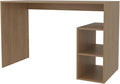 Natural Oak Computer Desk with Open Storage - Home Office Workstation
