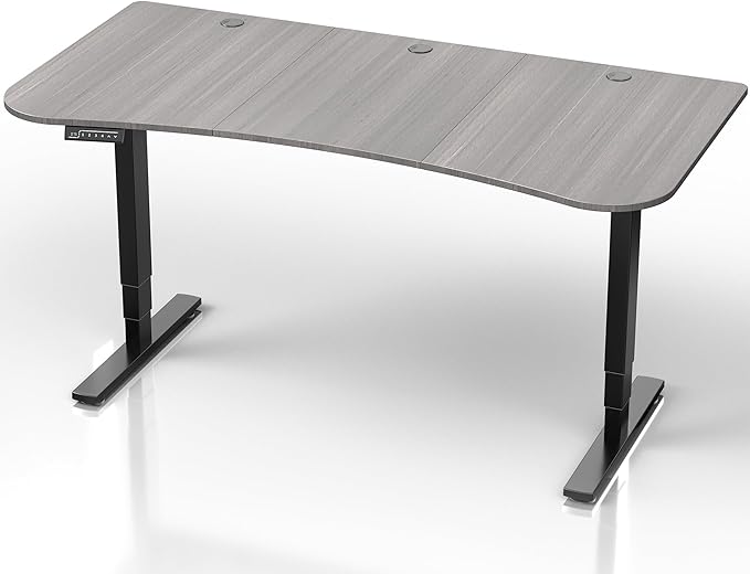 VIVO Electric 63 x 32 in Standing Desk Touch Screen Adjustment 220 lb Frame Support 2E Series Dark Gray Top Black Frame DESK-KIT-2EBG