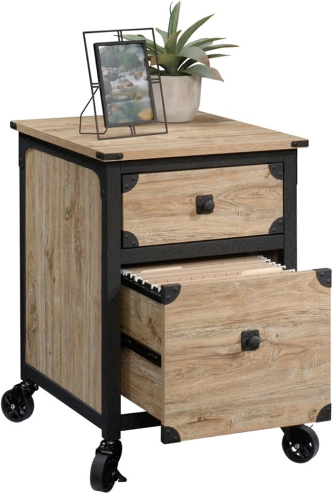 Hassyee Rolling Design Mobile Versatile File Cabinet with Casters for Effortless Mobility Industrial Style Office Filing Cabinets with Smooth-Glide Drawer