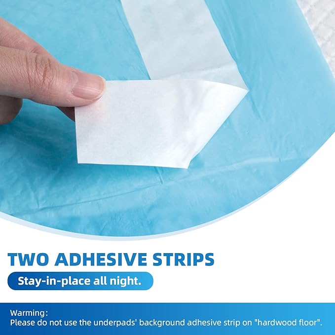 Bed Pads with Adhesive Strip 30x36 Thicken Elderly Adults Incontinence Underpads DisposableHeavy Duty Absorbent Chucks WaterproofXL Extra Large Puppy Pee Training Pad[25 Pads]